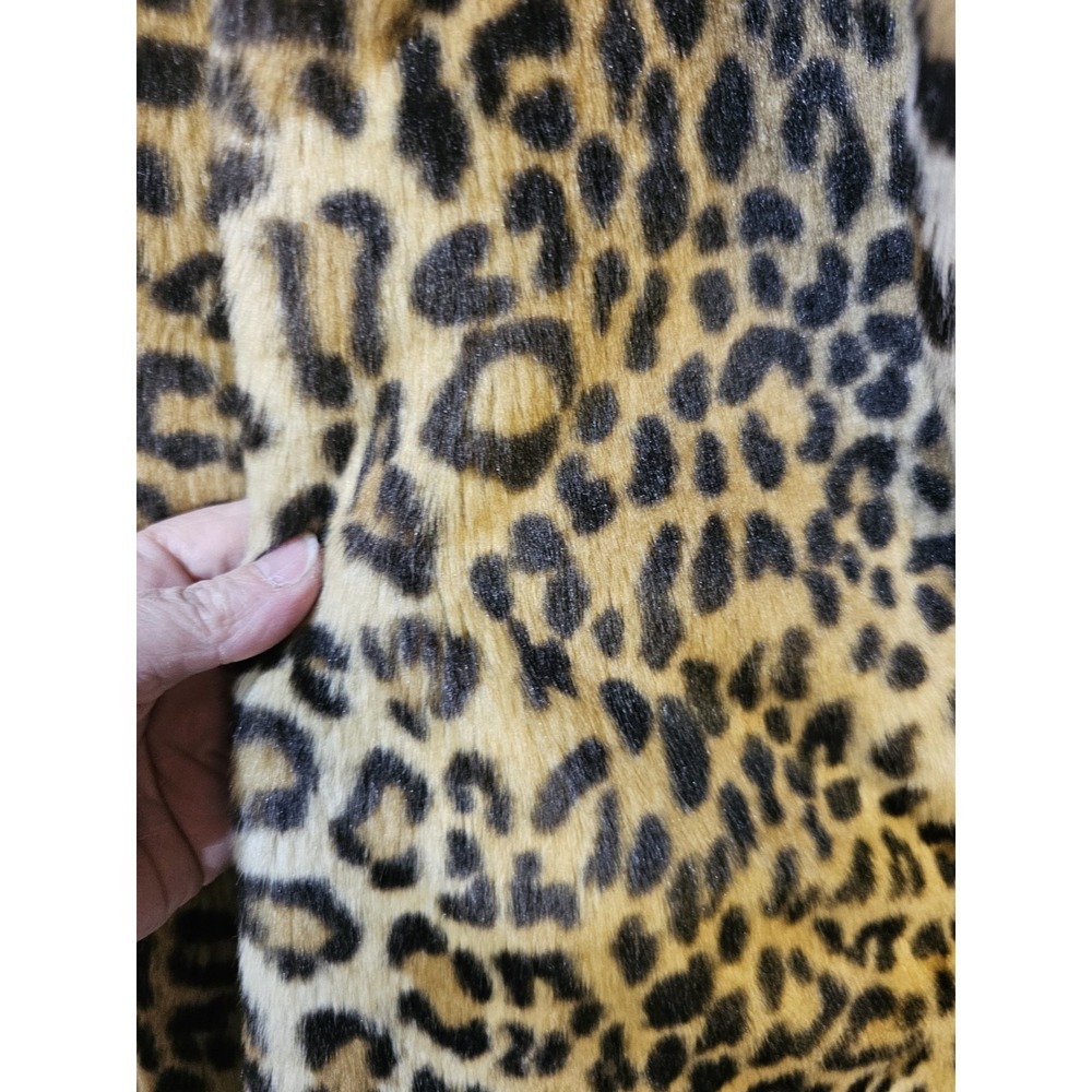 BlankeNYC Women's XS Faux Fur Coat Leopard Print - Picture 13 of 16